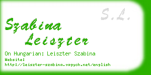 szabina leiszter business card